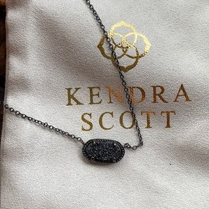 Kendra Scott Eliza black gunmetal necklace
